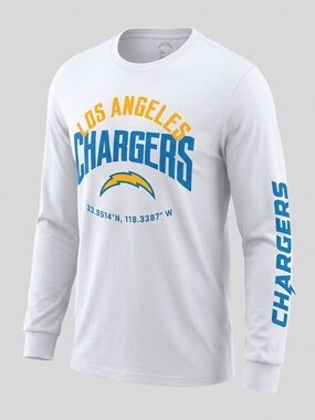 NFL Los Angeles Chargers Long Sleeve T Shirt Men’s 2XL White G-III NWOT